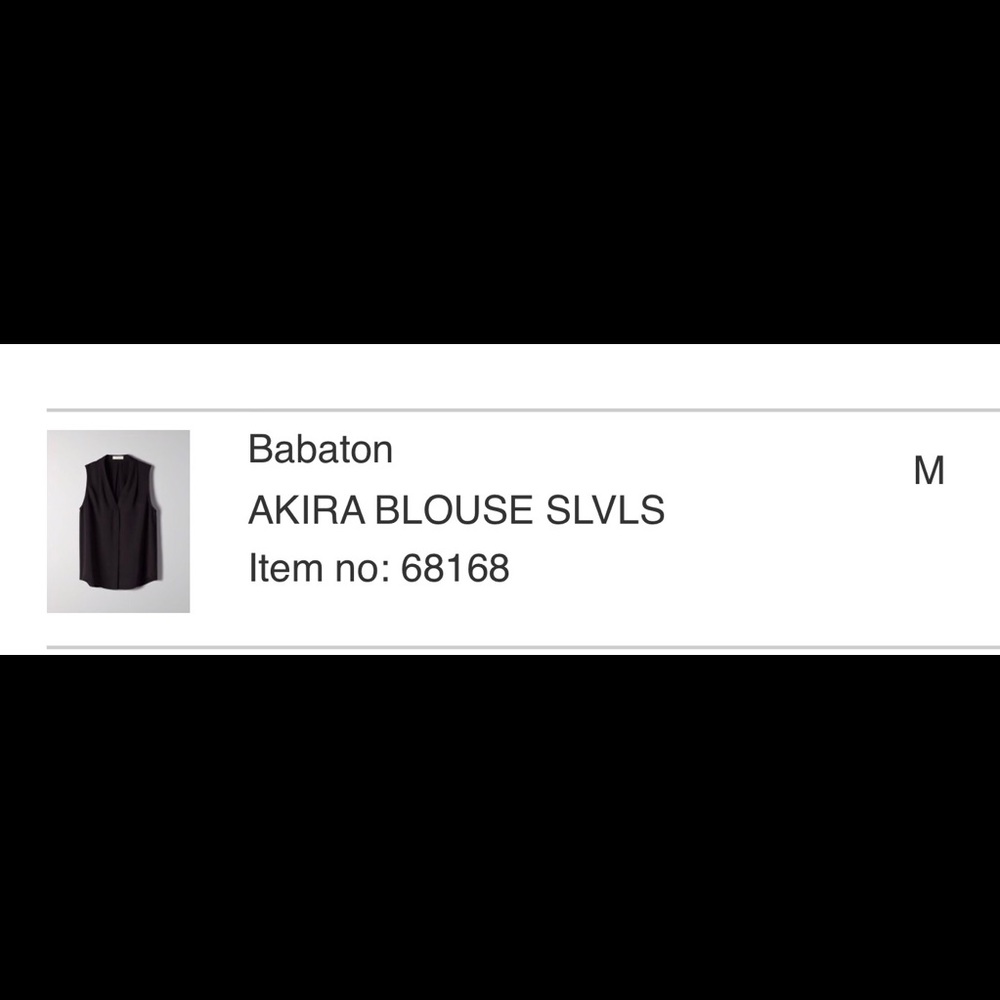 Aritizia Black sleeveless blouse